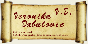 Veronika Dabulović vizit kartica